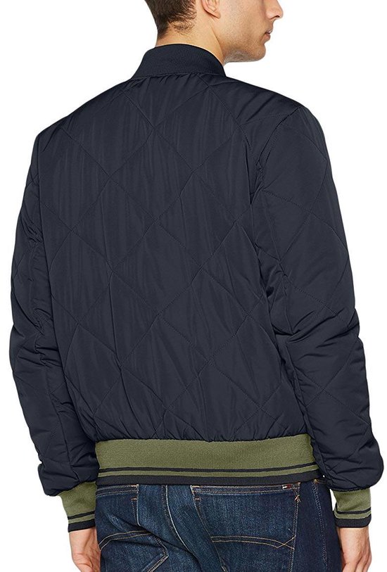 Tommy Hilfiger - Heren Jas zomer Quilted Bomber Navy - Blauw - Maat L |  bol.com