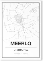 Poster/plattegrond MEERLO - 30x40cm