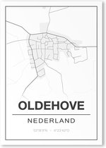 Poster/plattegrond OLDEHOVE - 30x40cm