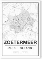 Poster/plattegrond ZOETERMEER - A4