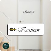 Kantoor. Deursticker plakletters.