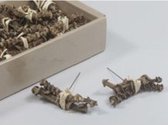 Kerststekers - Banana Stem Naturel Bundels Op Steker 30 Stuks 10cm