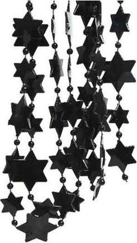 Kerstslingers sterren kralen zwart cm 2 stuks kralenslingers - Zwarte... | bol.com