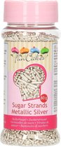 FunCakes Sugar Strands Metallic Zilver 80g