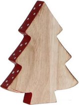 Kerstdecoraties - Boom Rood - L11xb2xh14cm