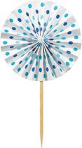 Amscan Cocktailprikkers Waaier Papier 16 Cm 12 Stuks Blauw