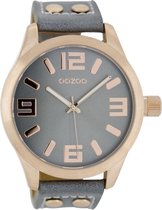 OOZOO Timepieces C1154 - Horloge - 46 mm - Leer - Grijs