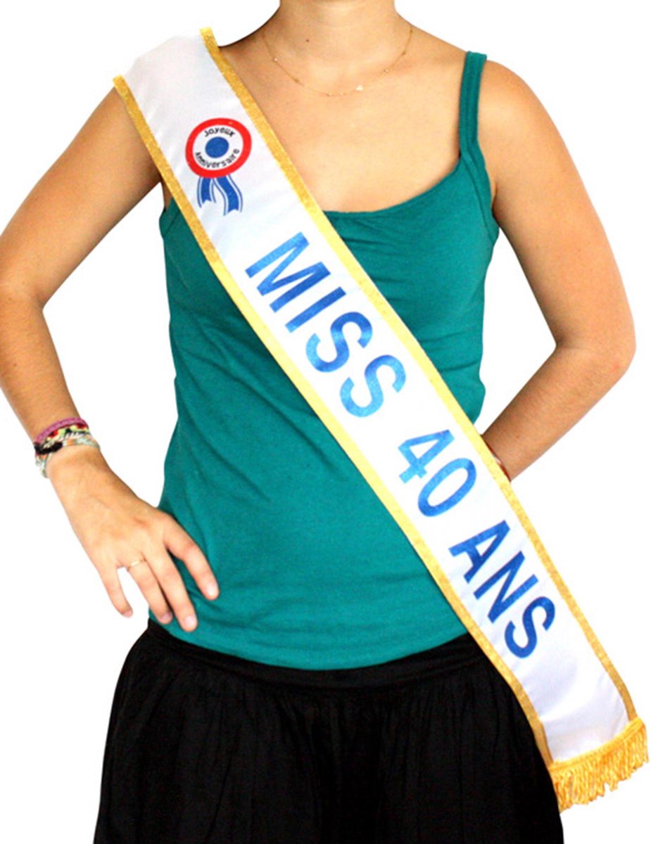 SURPRISEZ VOUS - Blauwe Miss-sjerp 40 jaar