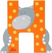 Sevi Letter H Dier 8 Cm Hout Oranje