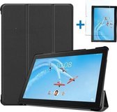 Lenovo Tab P10 Hoes - Tri-Fold Book Case + Screenprotector - Zwart