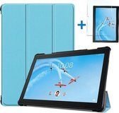 Lenovo Tab P10 Hoes - Tri-Fold Book Case + Screenprotector - Licht Blauw