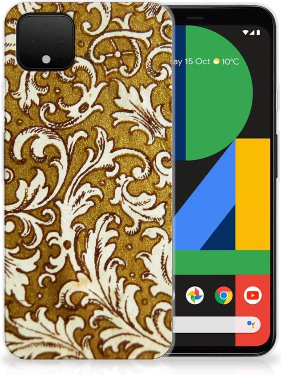 Siliconen Hoesje Google Pixel 4 XL Barok Goud