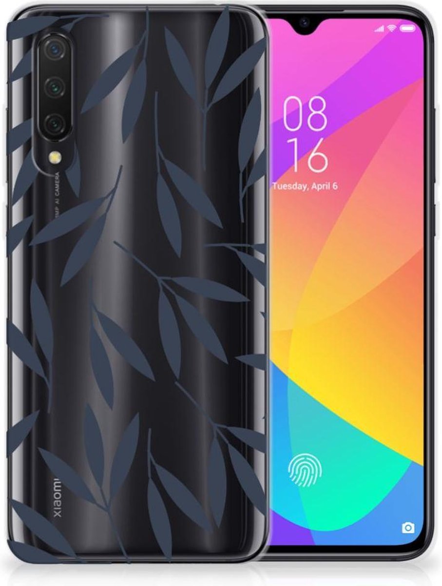 Xiaomi Mi 9 Lite TPU Case Leaves Blue