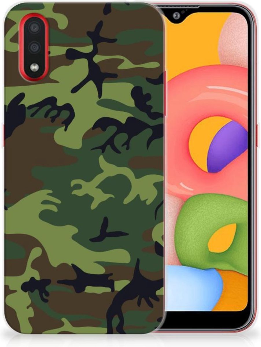 TPU Hoesje voor Samsung Galaxy A01 TPU bumper Army Dark