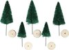 Creotime Miniatuur Kerstbomen 5 Stuks 4 - 6 Cm Groen