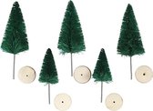 Creotime Miniatuur Kerstbomen 5 Stuks 4 - 6 Cm Groen