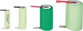 NiMH-batterij SUB-C met 1700mAh en Z-soldeer tag in plastic jasje