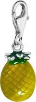 Quiges - 925 Zilver Charm Bedel Hanger 3D Fruit Ananas - HC346
