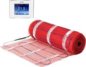 7m² StickyMat 150Watt/m² + Wifi Thermostaat | Vloerverwarmingsmat Set 7m² | 150Watt/m² + Gratis 4iE Smart Wifi Thermostaat van Warmup | Levenslange garantie | Elektrische vloerverwarming | Wa