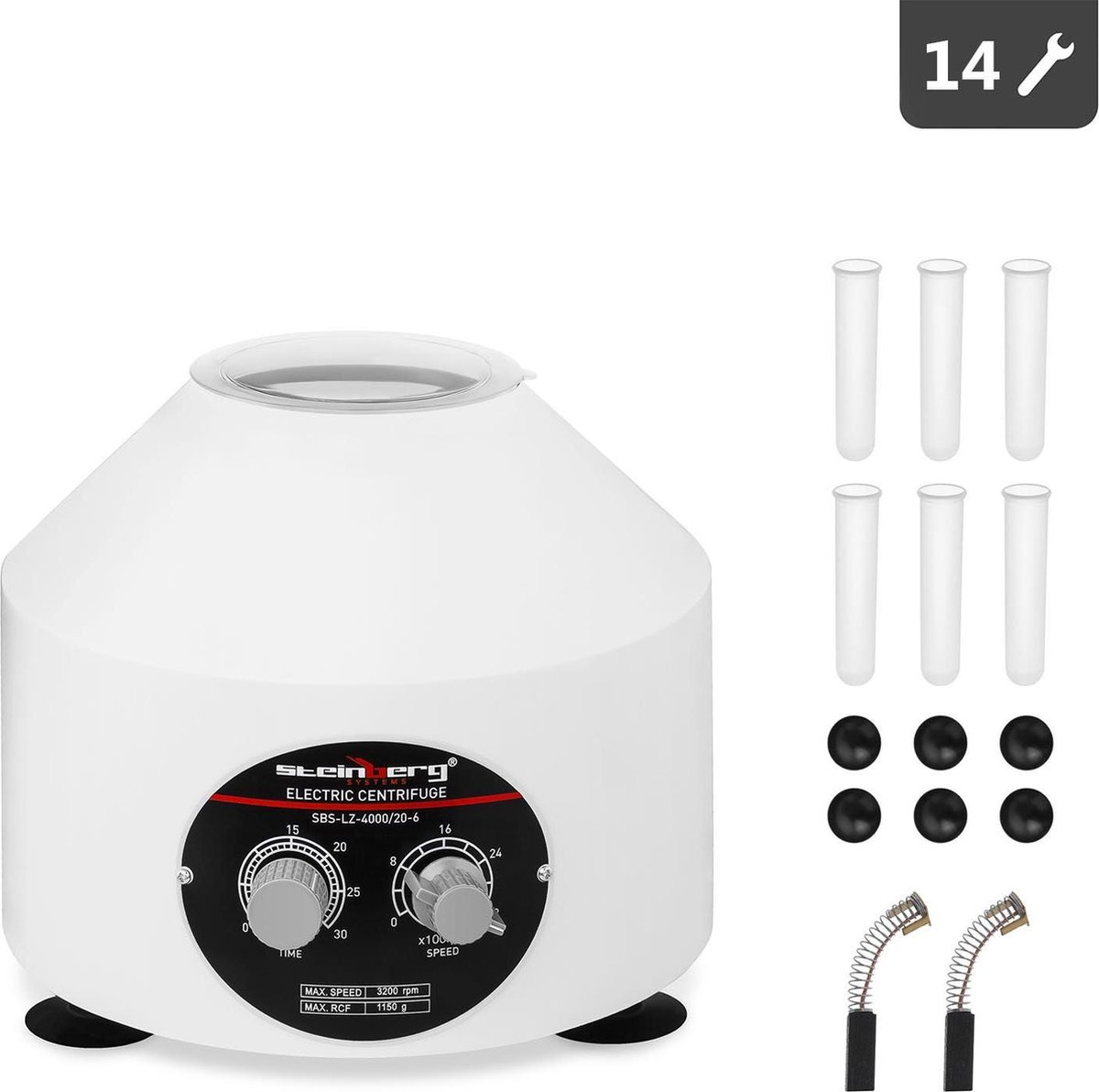 Tafelcentrifuge - 6 x 20 ml - RCF 1200 xg - Steinberg Systems