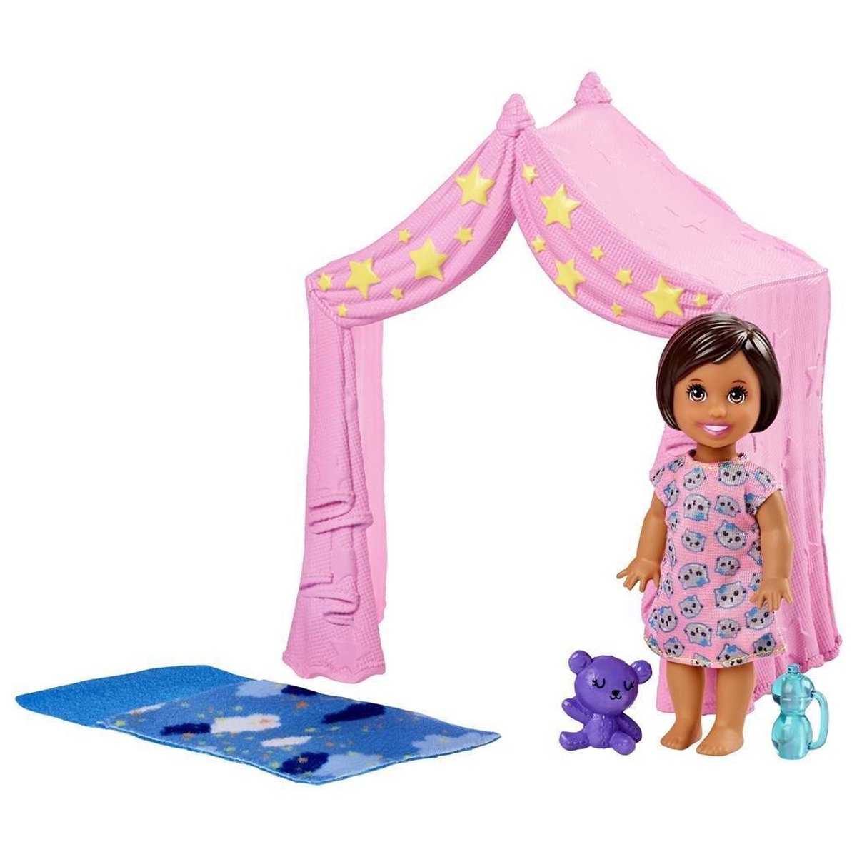 Barbie Speelset Slaaptijd Skipper Meisjes Roze/blauw 5-delig