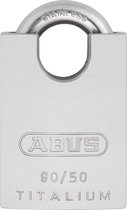 ABUS Hangslot titalium - 50mm - aluminium/RVS Beugel