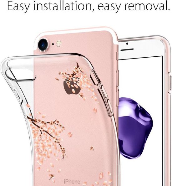 Spigen Liquid Crystal Blossom doorzichtig case iPhone 7 8 SE 2020 SE 2022 hoesje - Transparant - Spigen