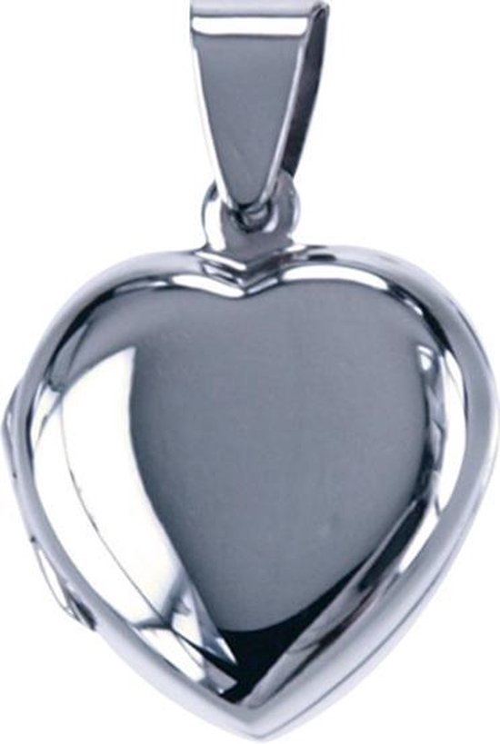 Zilveren Foto medaillon Hart glad ketting hanger | bol.com