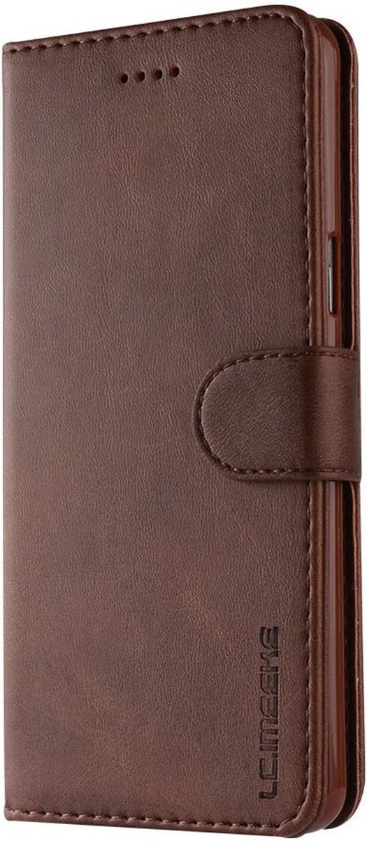 LC.IMEEKE Hoesje Portemonnee Book Case Bruin Geschikt voor Samsung Galaxy S9