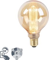 LUEDD LED lamp G95 E27 5W 1800K amber 3-staps dimbaar