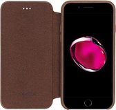 Apple iPhone SE (2020) Hoesje - Senza - Raw Skinny Serie - Echt Leer Bookcase - Chestnut Brown - Hoesje Geschikt Voor Apple iPhone SE (2020)