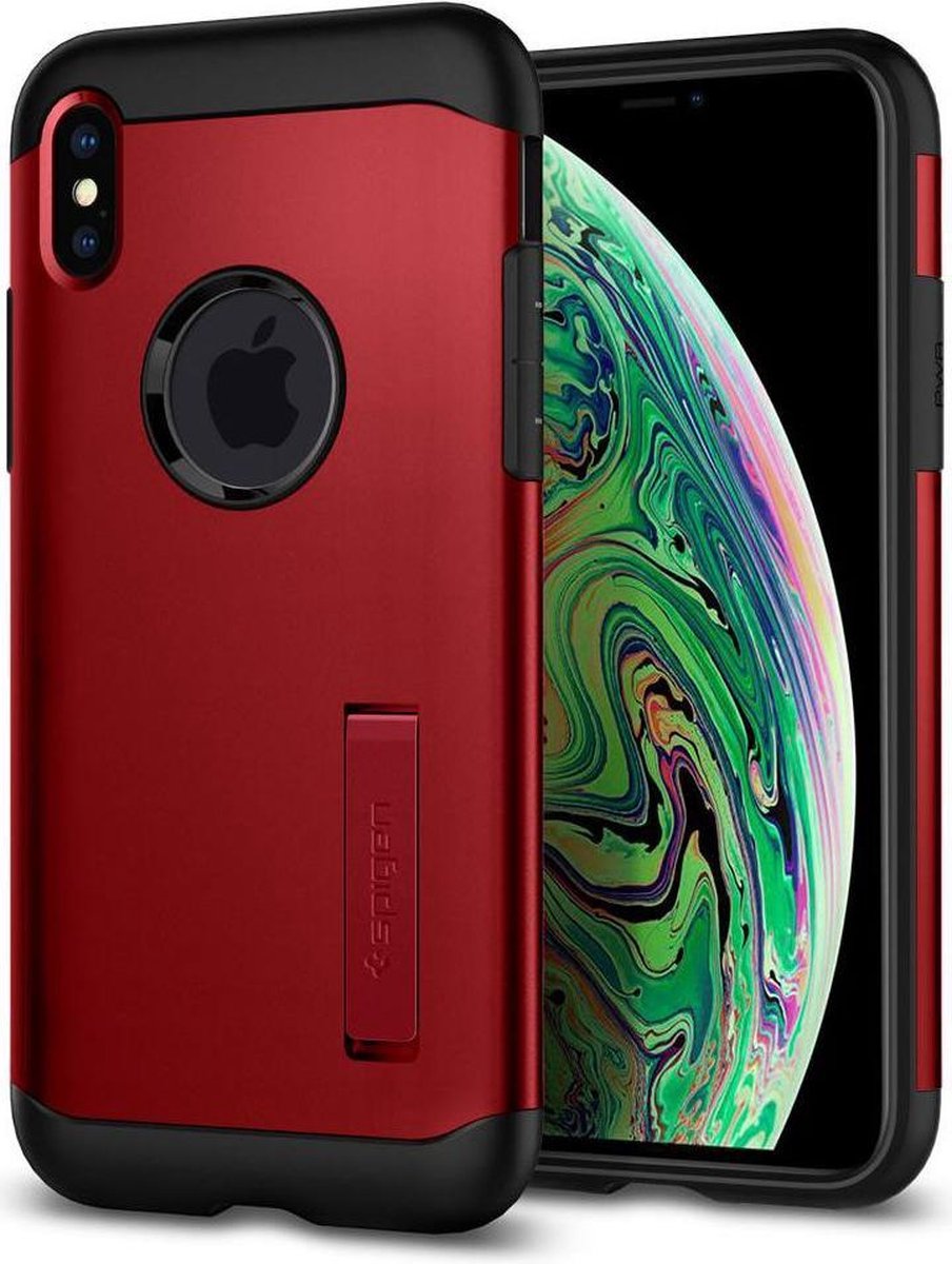 Spigen Slim Armor Hoesje Apple iPhone XS Max Merlot Red