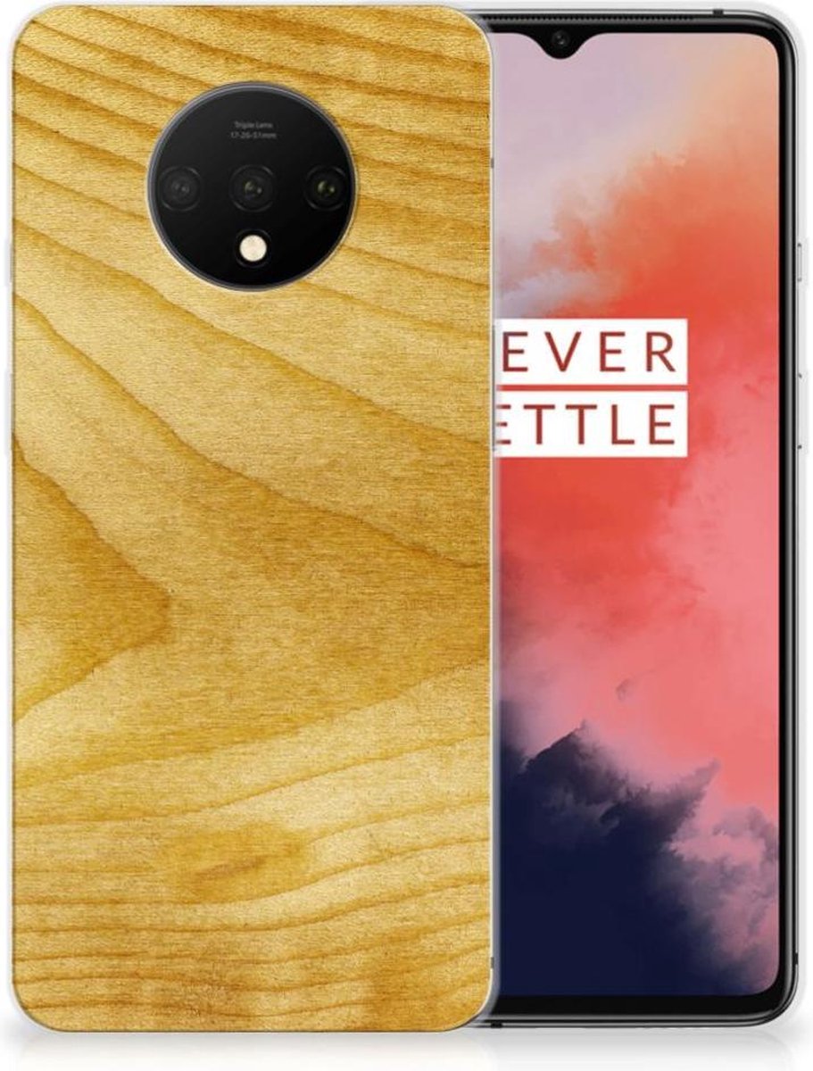 OnePlus 7T Bumper Hoesje Licht Hout