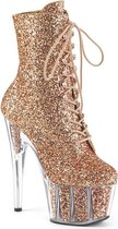 Pleaser Enkellaars -40 Shoes- ADORE-1020G Goudkleurig/Roze