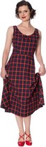 Dancing Days Lange jurk -S- CHRISTMAS CHECK Rood/Blauw