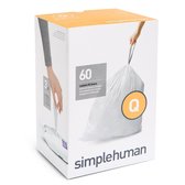 Simplehuman Pocket Liner (Q) Afvalzak  - 50 l - 3x20 Stuks - Wit