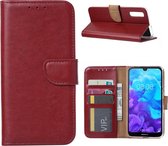 Huawei Y5 (2019) telefoon hoesje met pasjeshouder - Bordeaux - van Bixb