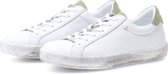 KUNOKA Alex white/soft green collar - Sneakers Dames - maat 38 - Wit Groen