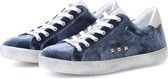 KUNOKA Alex velvet jeans - Sneakers Dames - maat 36 - Wit Blauw