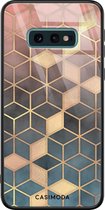 Samsung S10e hoesje glass - Cubes art | Samsung Galaxy S10e case | Hardcase backcover zwart