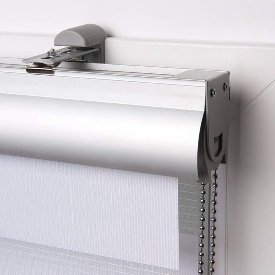 Store double enrouleur Sol Royal - montage sans perçage ni vis - SolDecor DK9 blanc 220x120cm