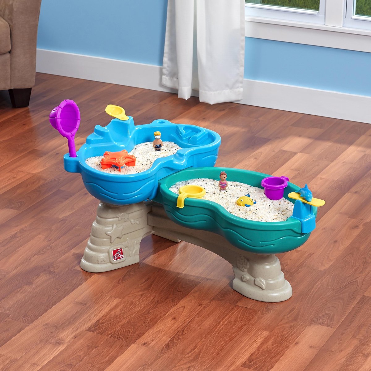 Step2 Spill and Splash Watertafel - Met 11 accessoires en parasol - Waterspeelgoed voor kind - Activiteitentafel met water voor de tuin / buiten — afbeelding 12