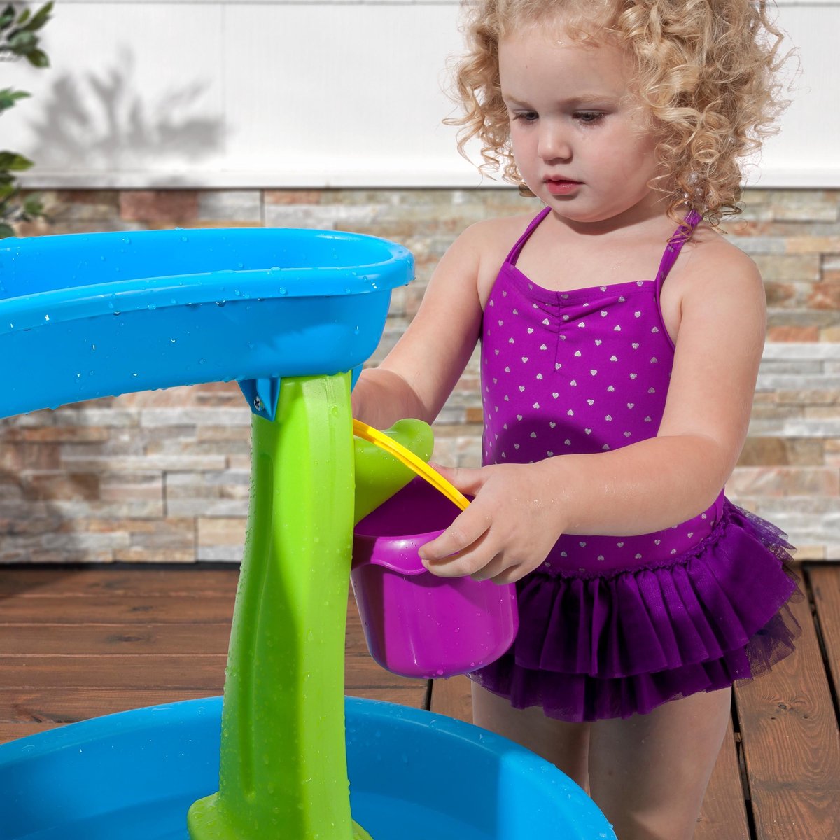 Step2 Rain Showers Splash Pond Watertafel - Met 13-delig accessoireset - Waterspeelgoed voor kind - Activiteitentafel met water voor de tuin / buiten — afbeelding 11