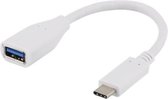 Deltaco USBC-1205 USB-kabel 0,15 m USB Type-C USB-A Wit