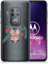 Motorola One Zoom Telefoonhoesje met Naam Boho Summer