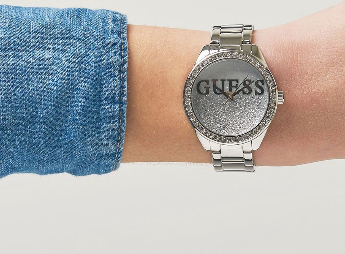 GUESS Watches W0987L1 Horloge Vrouwen RVS Zilverkleurig 36 5 mm bol