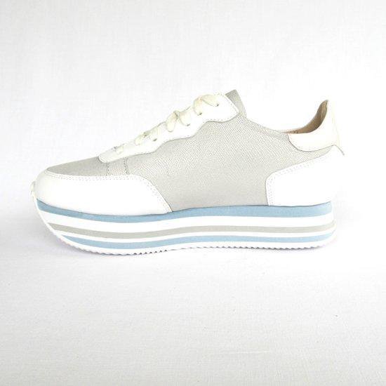 Nathan-Baume Sneakers wit-zilver-blauw mt.39 | bol.com