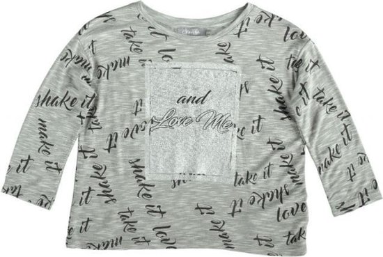 Oversized streepjes blouse met korte mouwen - bleu/wit - Muts Fashion