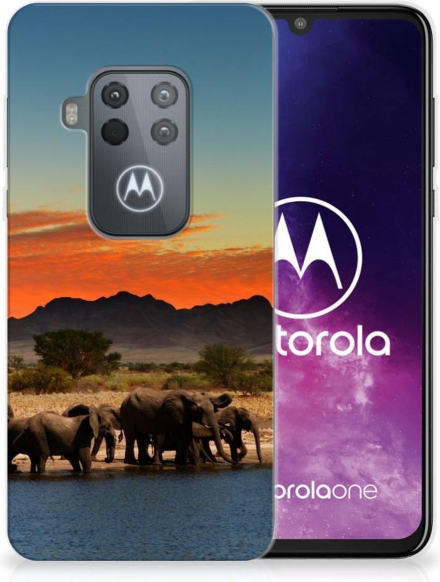 Motorola One Zoom TPU Hoesje Olifanten