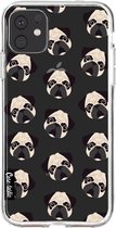 Casetastic Apple iPhone 11 Hoesje - Softcover Hoesje met Design - Pug Trouble Print